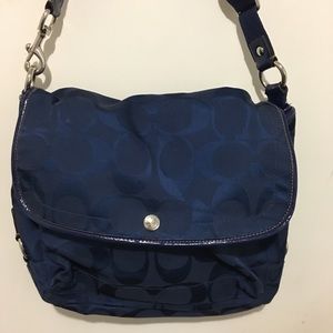 Blue Coach bag
